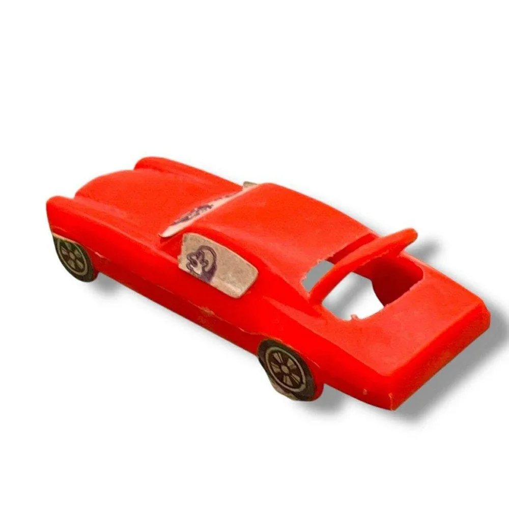 Vintage Red Plastic Toy Car with Driver Decals‎